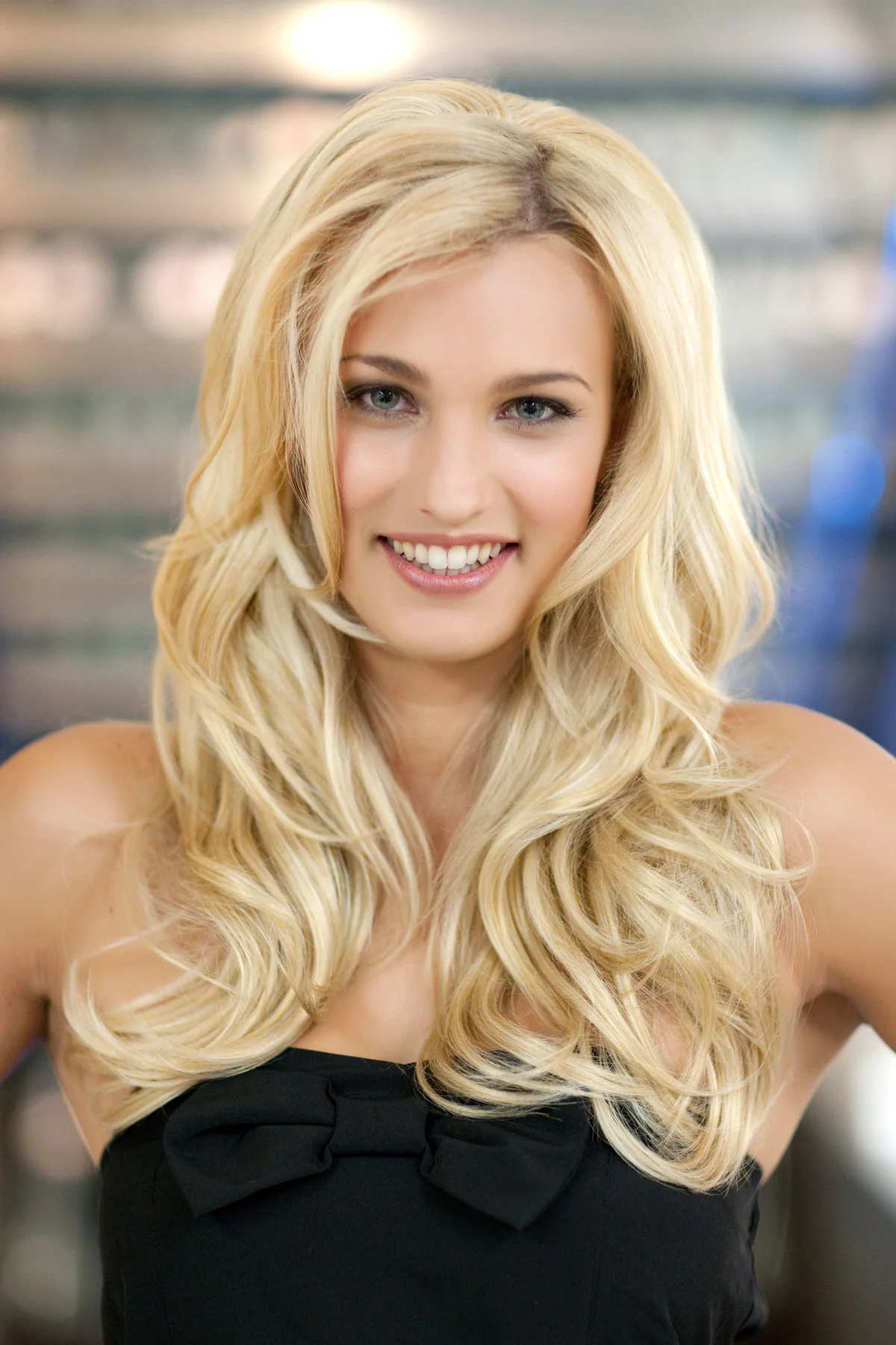 Heat styleable half wig hairpiece (3/4 wig), long, wavy, Flexihair: Michela - Image 8
